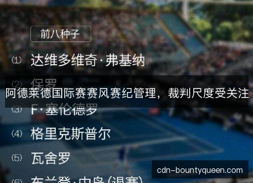 阿德莱德国际赛赛风赛纪管理，裁判尺度受关注